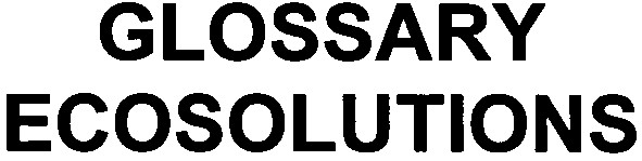 glossary ecosolutions