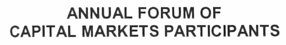 annual forum of capital markets participants