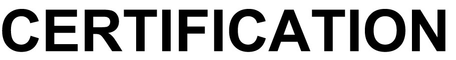 certification