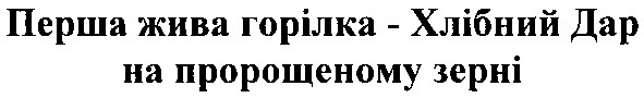 перша жива горілка - хлібний дар на пророщеному зерні