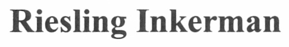 riesling inkerman