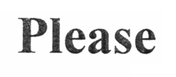 please