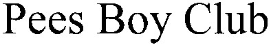 pees boy club