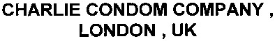 charlie condom company, london, uk