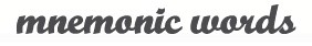 mnemonic words