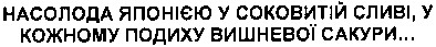 насолода японією у соковитій сливі, у кожному подиху вишневої сакури...