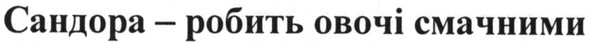 сандора - робить овочі смачними