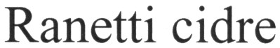 ranetti cidre
