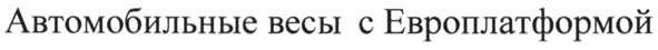автомобильные весы с европлатформой