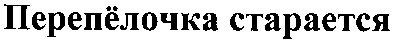 перепёлочка старается