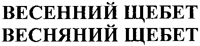 весенний щебет