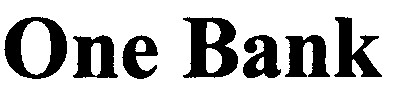 one bank