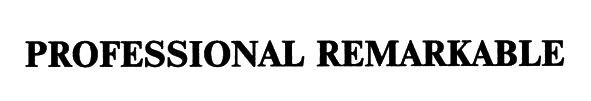 professional remarkable