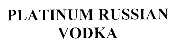 platinum russian vodka