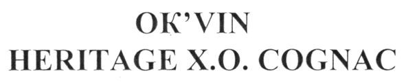 heritage x.o. cognac