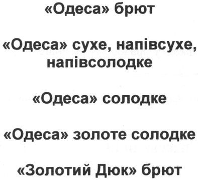 одеса сухе. напівсухе. напівсолодке