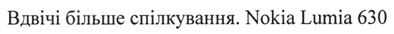 вдвічі більше спілкування. nokia lumia 630