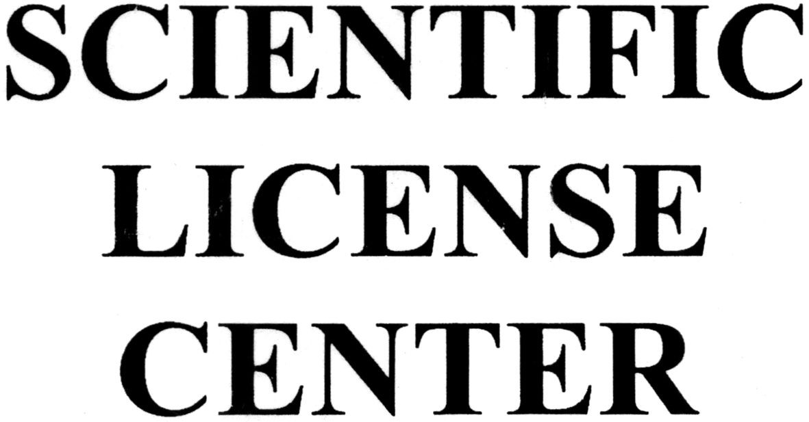 scientific license center