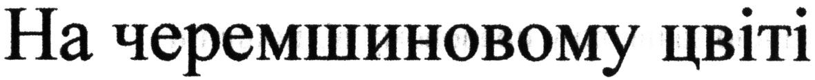 на черемшиновому цвіті
