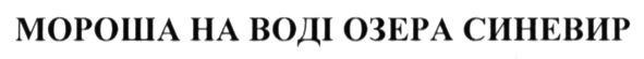 мороша на воді озера синевир