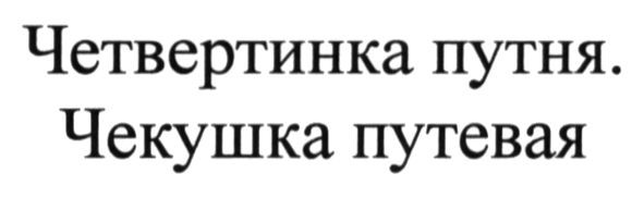 четвертинка путня. чекушка путевая