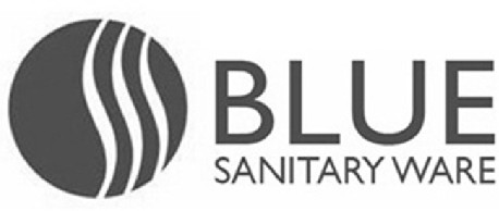 blue sanitary ware