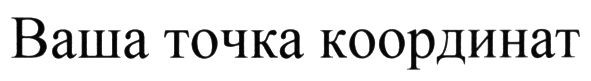 ваша точка координат