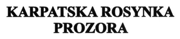 karpatska rosynka prozora