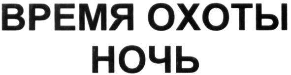 время охоты ночь