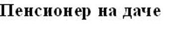 пенсионер на даче