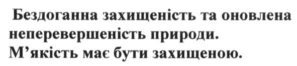 бедоганна захищеність та оновлена неперевершеність природи. м`якість має бути захищеною