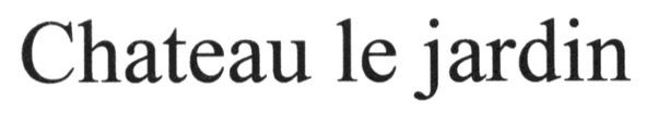 chateau le jardin
