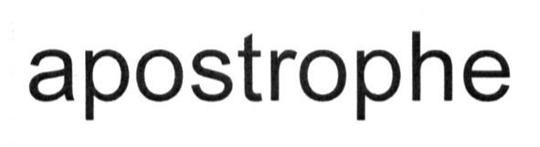 apostrophe