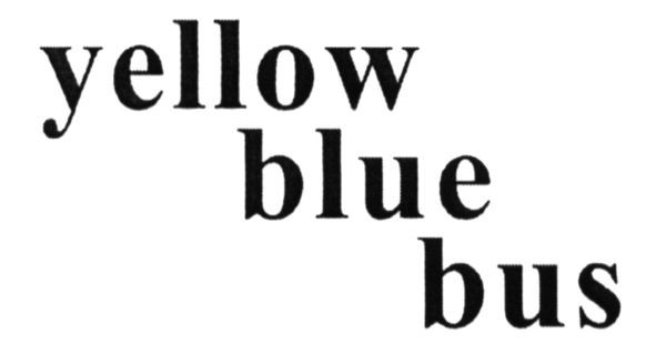 yellow blue bus