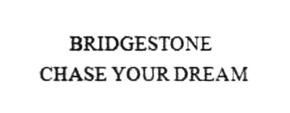 bridgestone chase your dream