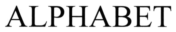 alphabet