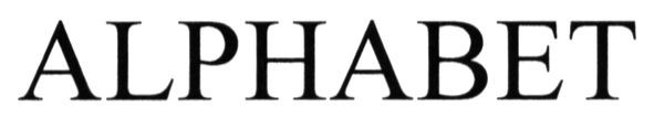 alphabet