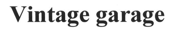 vintage garage