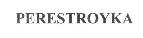 perestroyka