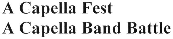 a capella band battle