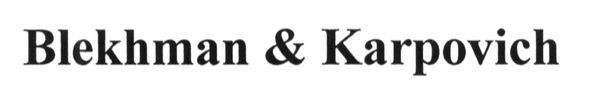 blekhman&karpovich
