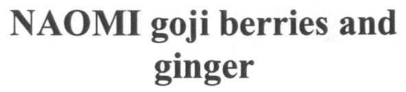 naomi goji berries and ginger