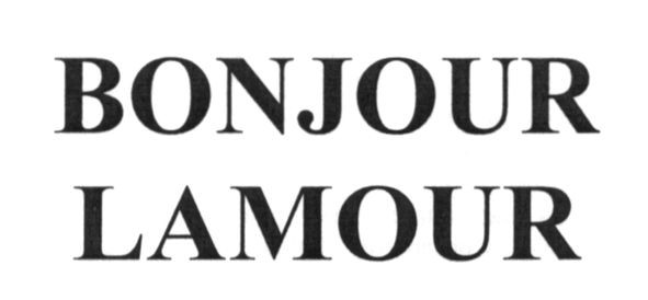 bonjour lamour