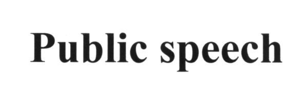 public speech
