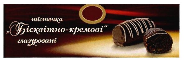 тістечка бісквітно-кремові глазуровані