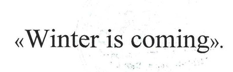 winter is coming