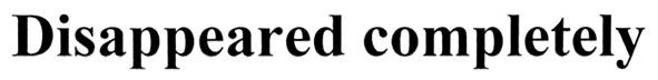 disappeared completely