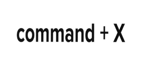 command+x