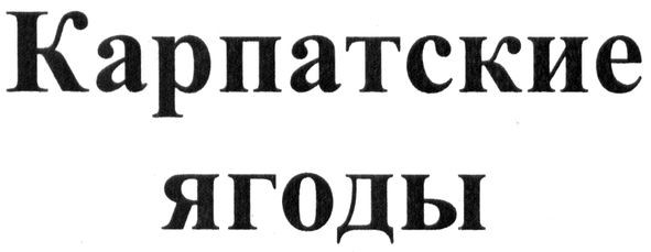 карпатские ягоды