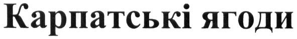 карпатські ягоди